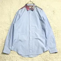 Paul Smith シルク切り替え 総柄デザイン 長袖シャツ Mサイズ