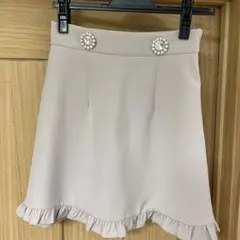 evelyn エブリン 台形スカート ビジューボタン