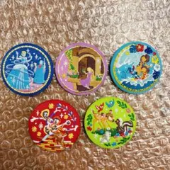 ディズニー　刺繍缶バッジ2 5個セット