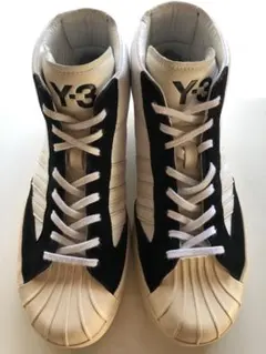 Y-3 ハイカットスニーカー ホワイト/ブラックのサムネイル