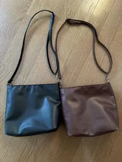 SHEIN 未使用品 ショルダーバッグ 2個セット 黒 茶