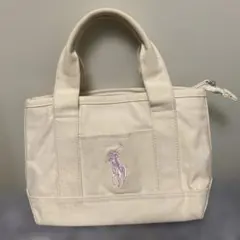 ポロラルフローレン　キャンバスハンドバッグ