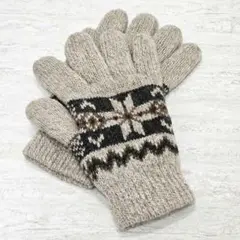 美品‼️　ニット手袋 フリーサイズ. ノルディック柄
