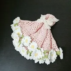ピンク✕ホワイト　コットン　花束ブランケット　マーガレット　ブーケ　プレゼントのサムネイル