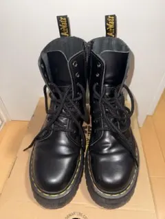 Dr. Martens 厚底ブーツ サイドジップ ブラック　8ホール