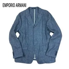 EMPORIO ARMANI リネン ジャケット 麻 テーラード グレー 52のサムネイル
