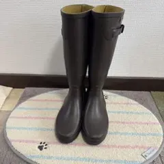 AIGLE ブラウン 長靴 バックル付き　38