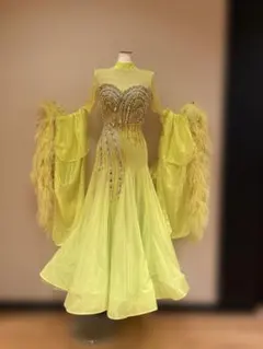 【社交ダンス】蛍光黄色ドレス