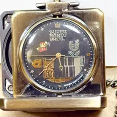 ジャンク マリオ ハテナ ウォッチ 懐中時計 マリオ＆キラー/パックンフラワー