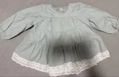 ブラウス チュニック ティアード フリル リボン 80 プティマイン