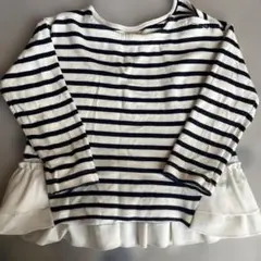 petit main ストライプ 長袖カットソー