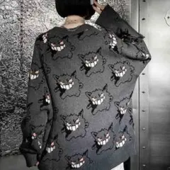 新品 未使用 ポケモン ゲンガー ニット 粗品着用