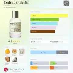 LE LABO CEDRAT 37 香水 1ml サンプルのサムネイル