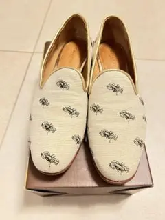 【美品】COACH コーチ　ビットローファー　ゴールド金具 本革 シボ革24㎝ 美品】COACH コーチ ビットローファー ゴールド金具 本革 シボ革