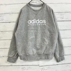 adidas スウェット 140 グレー 人気ロゴ 体型カバー 旬トレンド