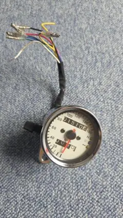 汎用 バイク用 スピードメーター クローム
