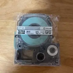 テプラ用カートリッジ　透明　黒文字　12mm