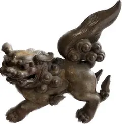 時代物　古い備前焼　獅子　置物　古備前　狛犬　阿吽 時代物 古い備前焼 獅子 置物 古備前 狛犬 阿吽 Yahoo