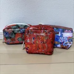 JAL ヘラルボニー ＆ タイ航空 ジムトンプソン ポーチ 【新品•未使用】