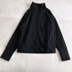 ナイキゴルフ 黒 Dri-FIT ジップアップ トラックジャケット 袖ロゴ