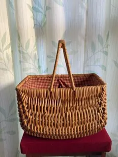 籐かご　ラタンバスケット