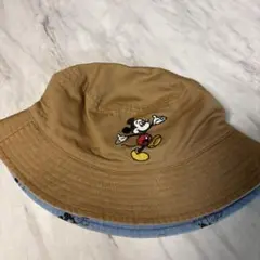 ミッキーマウス バケットハット ブラウン