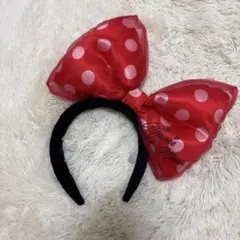 ミニーマウス リボンカチューシャ 赤
