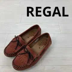 REGAL NC2D F30A モカシンシューズ スエード オレンジ系 23