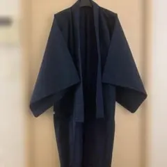 最終値下【11月末までの販売】ネイビー 着物 コート シンプルデザイン