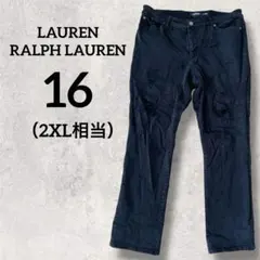 LAUREN✨RALPH LAUREN❣️【16】ダメージデニムパンツ ブラック黒