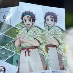 鬼滅の刃 炭治郎 オリジナルクリアポスター2枚セット　セブンイレブンすぐ発送