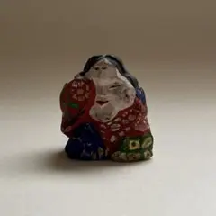 一刀彫 おかめ 豆一刀彫 お多福 豆人形 木彫り - メルカリ