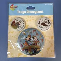 東京ディズニーランド 缶バッジ 3個セット ディズニーハーモニーインカラー