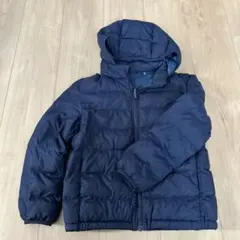 UNIQLO フード付きダウンジャケット 130 ネイビー