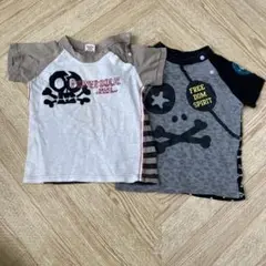 95cm ドクロ　半袖Tシャツ 2枚セット