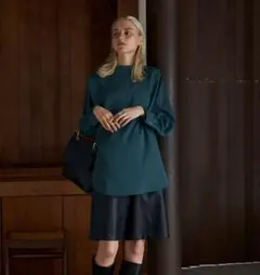 Aunt Marie's デザインキルティングショルダータックブラウス