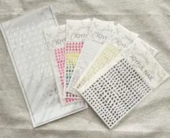 ネイルシールで6枚セット アルファベット・数字