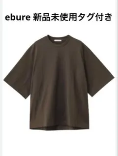 新品　ebure クリア天竺クルーネックカットソー　ブラウンのサムネイル
