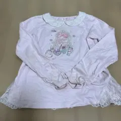 mezzo piano ピンク 長袖カットソー