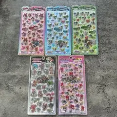 パワーパフガールズ　うるちゅるポップーシール　プチドロップシール　5点セット