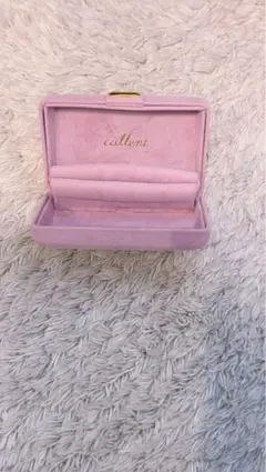 cullent ベルベット アクセサリーケース ピンク