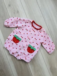 いちご柄　ロンパース 60-70cm