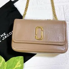 【美品】マークジェイコブス ザ グラム ショット ミニバッグ ベージュ　チェーン