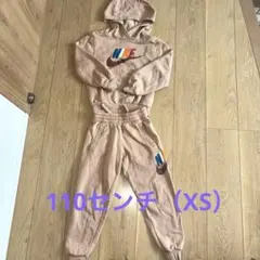 NIKE ベージュ フード付きスウェット セットアップ