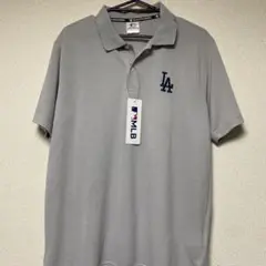 ドジャース ポロシャツ 半袖　大谷翔平　グレー　L Lサイズ　MLB セール品
