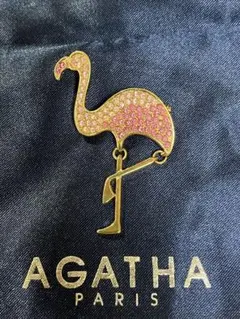 AGATHA ブローチ フラミンゴ ピンクストーンのサムネイル