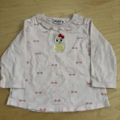 miki HOUSE ピンク 長袖Tシャツ 80