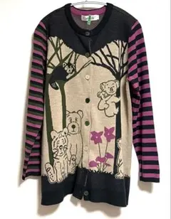 クニオコレクション、可愛いニットカーディガン　Lサイズ