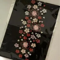黒　未使用　新品　刺繍　半衿　桜　さくら　桜　振袖用