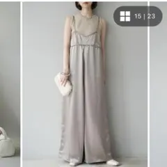 ebure エブール⁑ウエストギャザーオールインワン くすみピンク 36 近年
